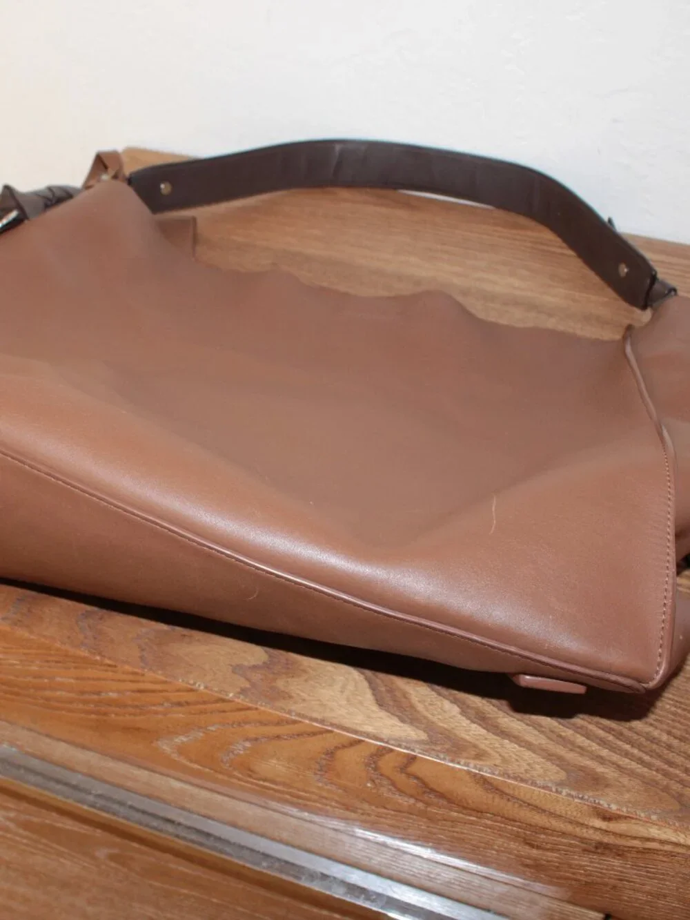 AllSaints Freedom Brown Leather Slouchy Hobo Bag
